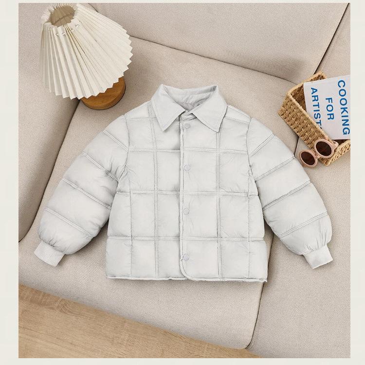 Unisex Children's Cotton Padded Jacket - Lightweight, Warm, Versatile School Uniform Outerwear for Autumn/Winter.