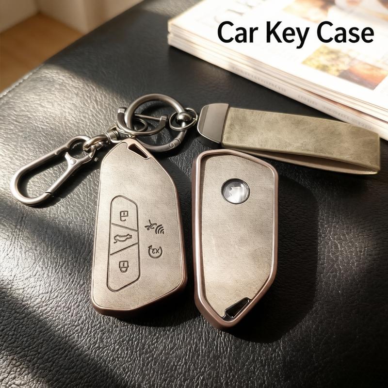 2024 2025 for VW Atlas Cross Sport Key Case Cover Fob Very Light 5 Buttons Car Smart Key Fob Ring Chain Cover Case Accessories