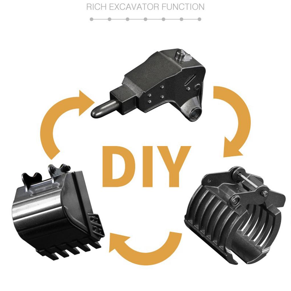 1/14 580 RTR 23CH Metal RC Excavator 580 Remote Control Truck Car with Car Light Sound  RC Model Remote Excavator