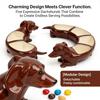 Divided Serving Tray Dachshund 5 Section Funny Dish Sectioned Serving Tray Set for Home Kitchen Cooking Eating Dinner Tabletop