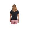 Under Armour Solid Color Training Crew Neck Short Sleeve T-Shirt Women Tops Black 1379155-001
