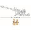 2022 New Anti-Tank Gun, Military Brick Sets, Army Series Building Block with 2 Soldiers Figures (258 Pieces)