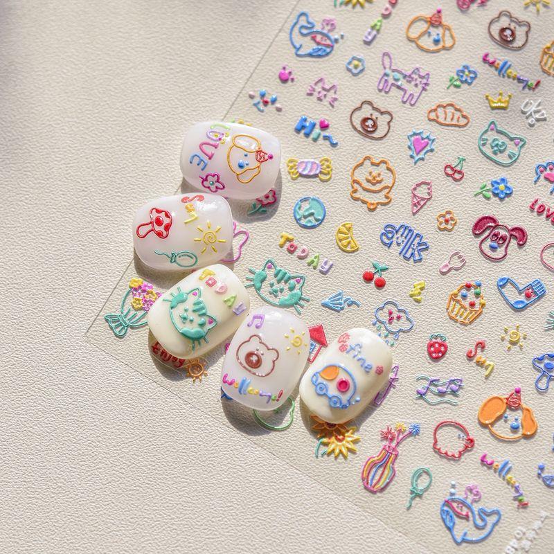 

Tomoni Embossed Nail Sticker Best Selling Japanese Style Stationery Nail Sticker Cute Graffiti Nail Ornament 4894 Default