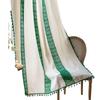 Finished Curtain Splicing Cute Green Contrasting Crochet Hollow Cotton Thread Hanging Short Curtain Grid