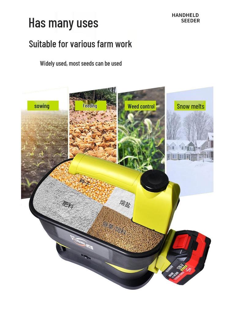 Handheld Electric Lithium Battery Fertilizer and Seed Spreader