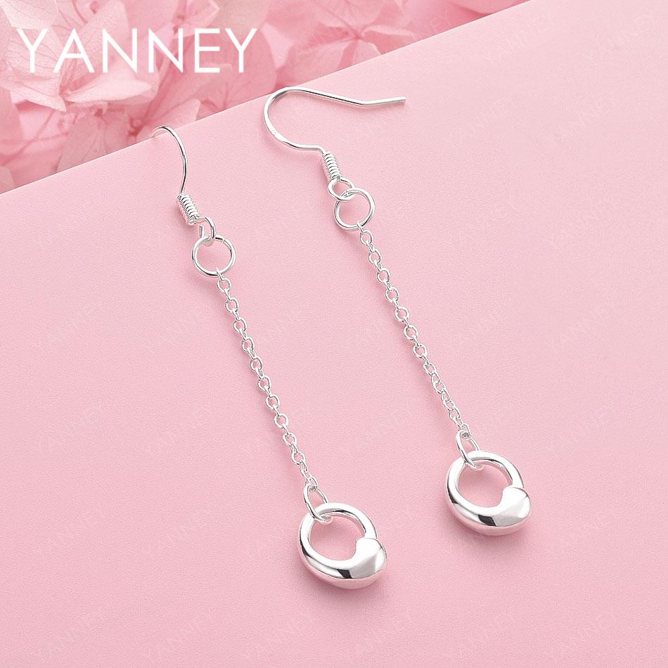 

Luxury 925 Sterling Silver Delicate Tassel Round Pendant Earrings for Women, Fashion Accessories, Wedding Jewelry