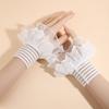 Comfortable Fake Sleeves Cuffs Lace Ruffled Wrist Lace Cuff Elegant Wrist Cuff  Stage Performance