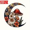 Moonlit Mushroom & Floral Acrylic Window Hanging - Indoor/Outdoor Home and Garden Decor
