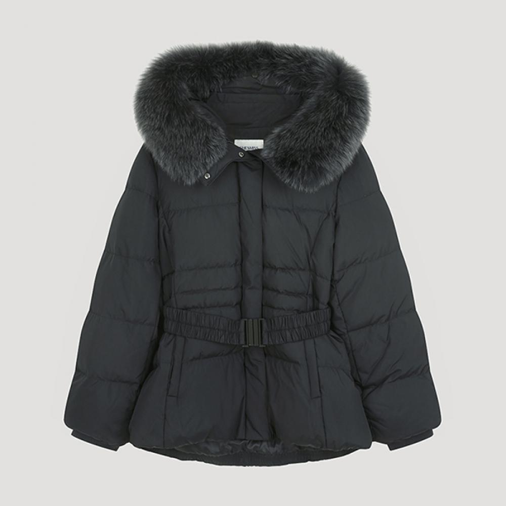 

She S miSS Fox Fur Belted Duck Down Jumper SSdjpo42030 Dg dark gray/55