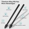 Replacement Tablet Pencil Nib for Samsung Galaxy S Pen Tab S9 S23 Titanium Alloy Wear Resistant Stylus Pen Tips with Tweezer Set