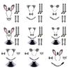 Animal Role Play Costume with Headband Tail Bowtie Face Sticker Skirt Halloween Animal Outfit Accessory for Kid Adult