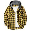 Camicia con Cappuccio a Quadri Rossi e Neri Trendy da Uomo - Capo Esterno Casual a Vestibilità Larga per Primavera & Autunno 2026