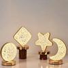 3D Moon Crystal Table Lamp Touch Dimming Usb Rechargeable Night Light For Bedroom Room Aesthetic Decor Home Decorations Ornament