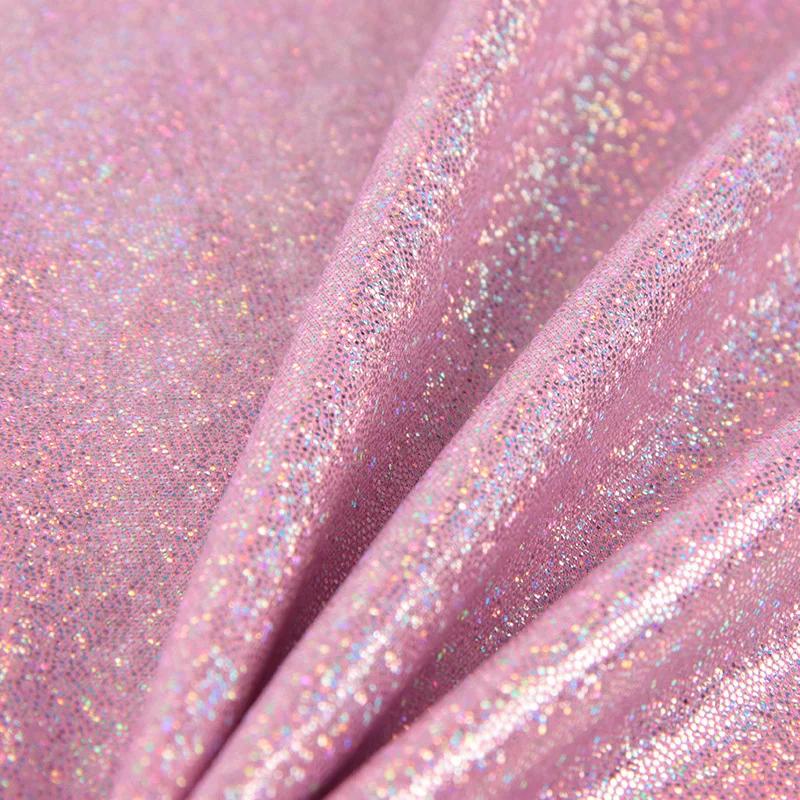 Wide 145cm Laser Iridial Glossy Gold-embossed Fabric DIY Dazzling Glittering Gilded Shirt Nightclub Stage Performance Costume