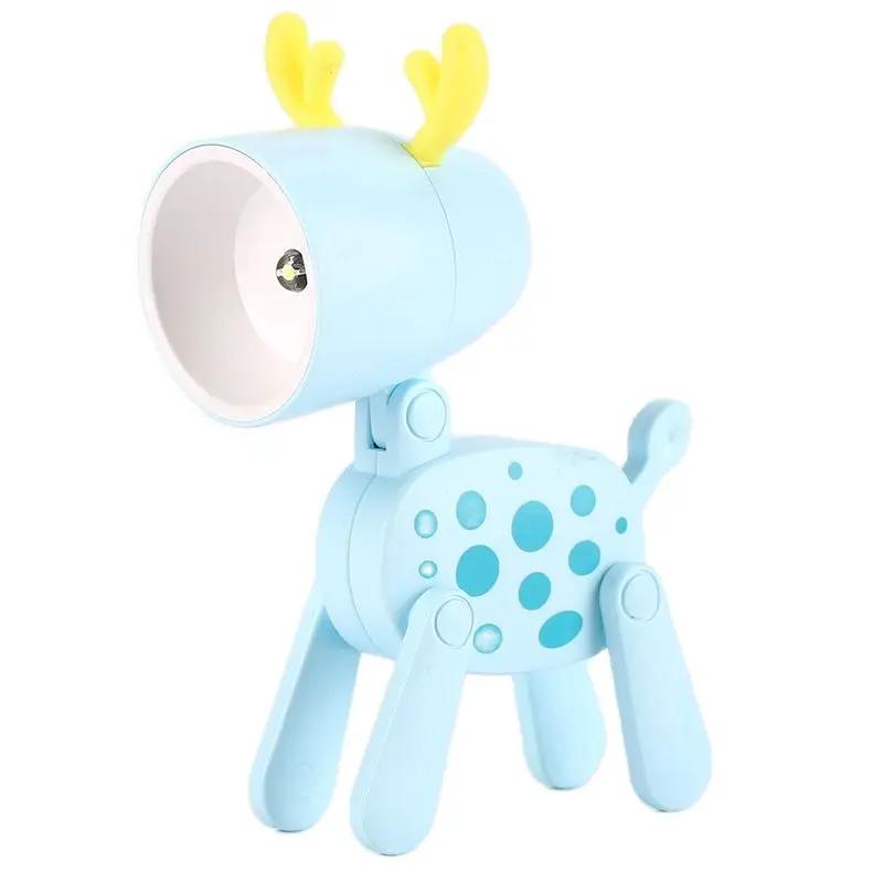 Cartoon Mini Nightlight Cute Decoration Desktop Folding Table Lamp Birthday Gift Cartoon Pet Folding Small Table Lamp with Ears