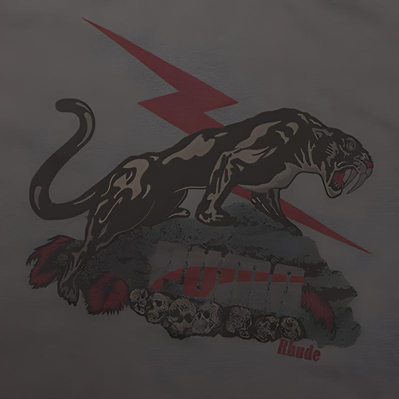 Puma X RHUDE Collaboration Tee With Crew Neck and Short Sleeves Men Tops Black 595339-01