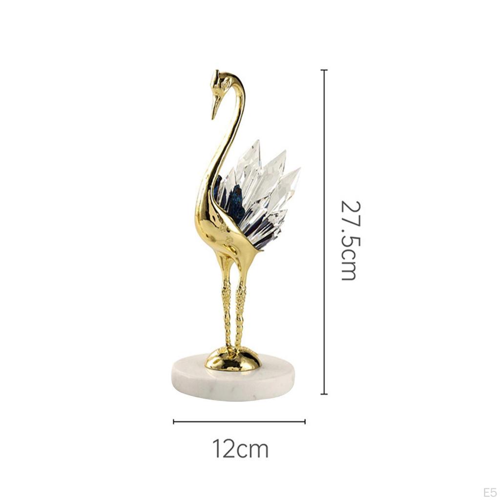 تمثال زخرفي على شكل بجعة من مجموعة سبائك معدنية لزخرفة سطح المكتب ومنحوتات الحيوانات للمدخل