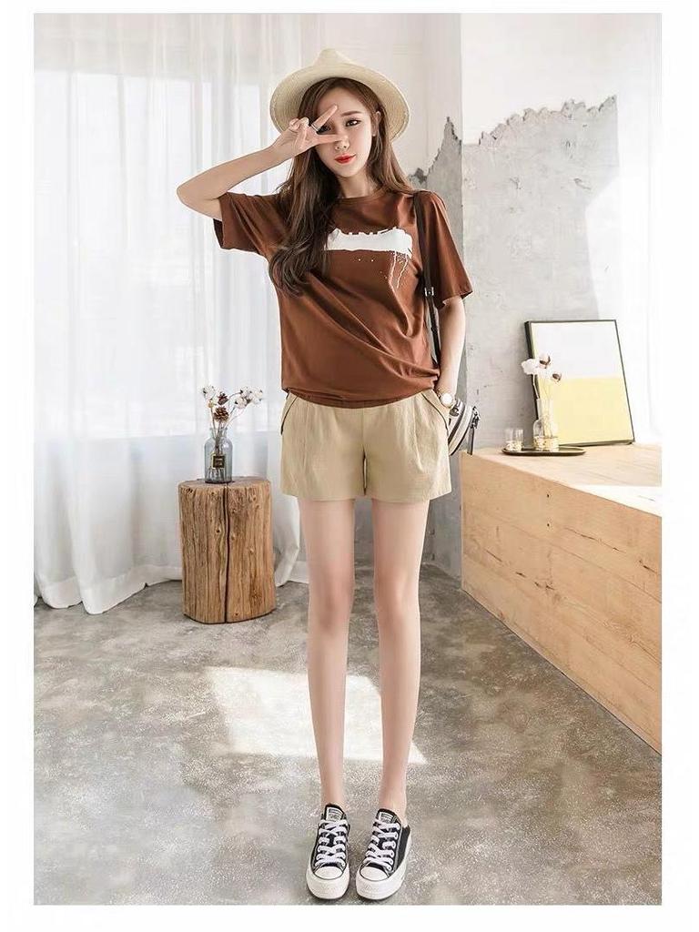 Cross-border Women's Summer Maternity Shorts - New Fashion Loose Fit Leggings