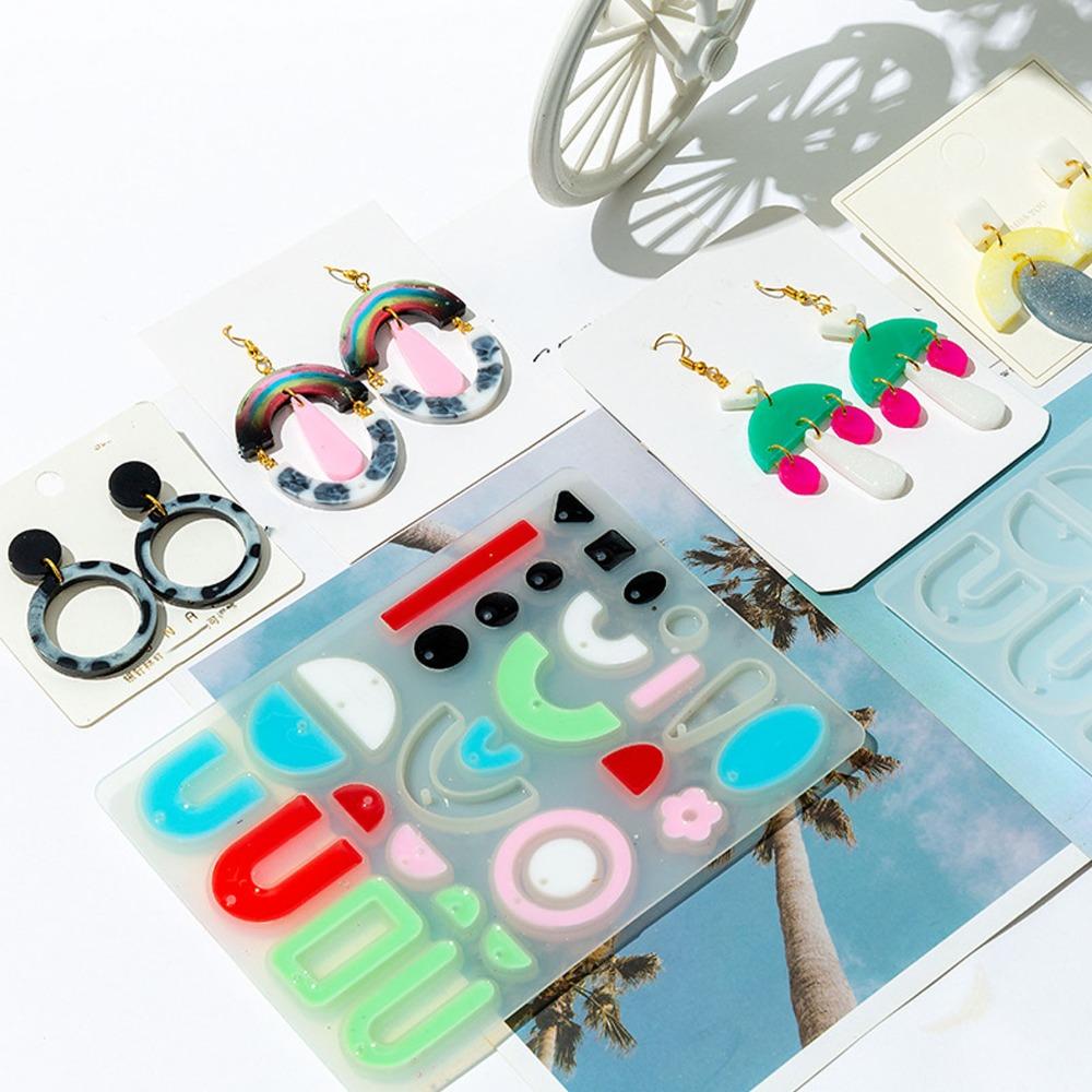 Elastic Silicone Earring Mould Reusable DIY Jewelry Mould Reusable Resin Mould DIY Jewelry Making