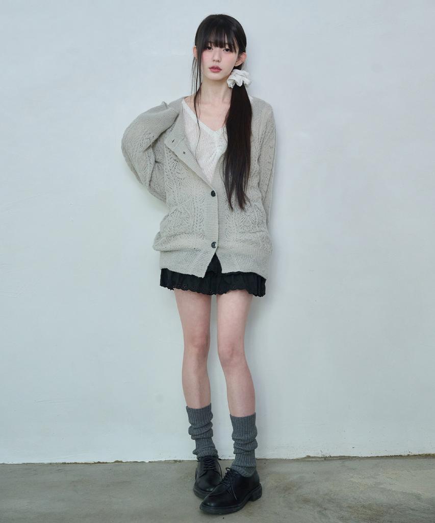 Reise Miya Fog Rain Cardigan [L/Grey]