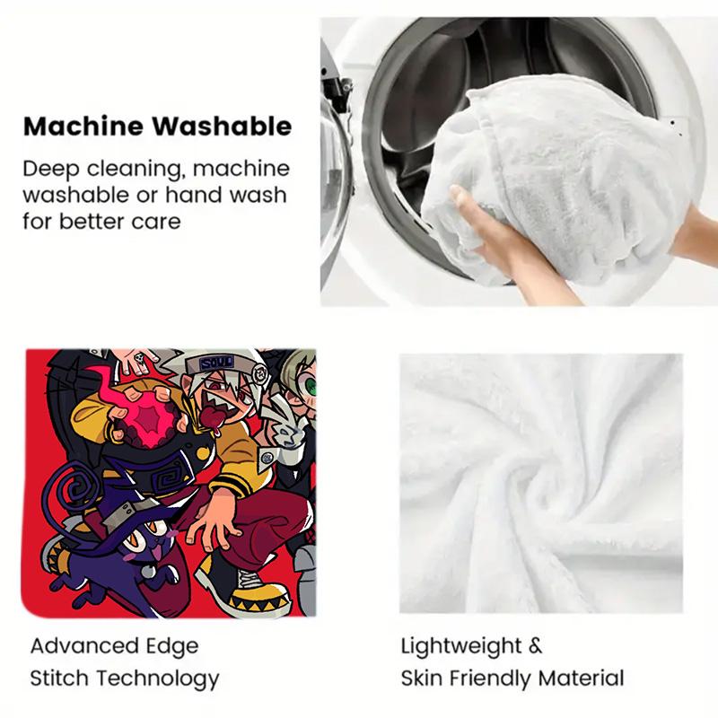 Soul Eater 2D Flat Pattern Flannel Blanket High quality All Seasons Warmth and Comfort Perfect for Christmas Gifts.NMT0928442