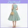 Abito Tropicale con Strisce Asimmetriche e Patchwork per un Look Casual Estivo