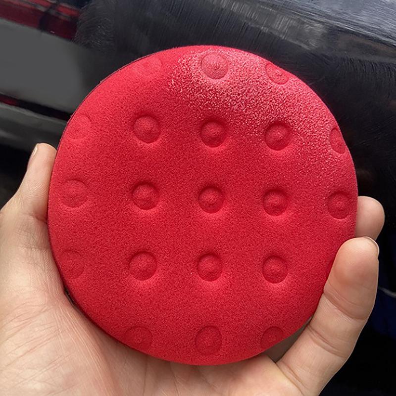 

2 шт. Автомобильная детализация губка воск аппликатор Блеск 12 см Dia Точки Прессование