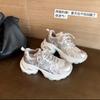 Thicksoled silver dad shoes women's spring and summer new breathable heightening Internet celebrity fried street ins tide casual sports shoes
