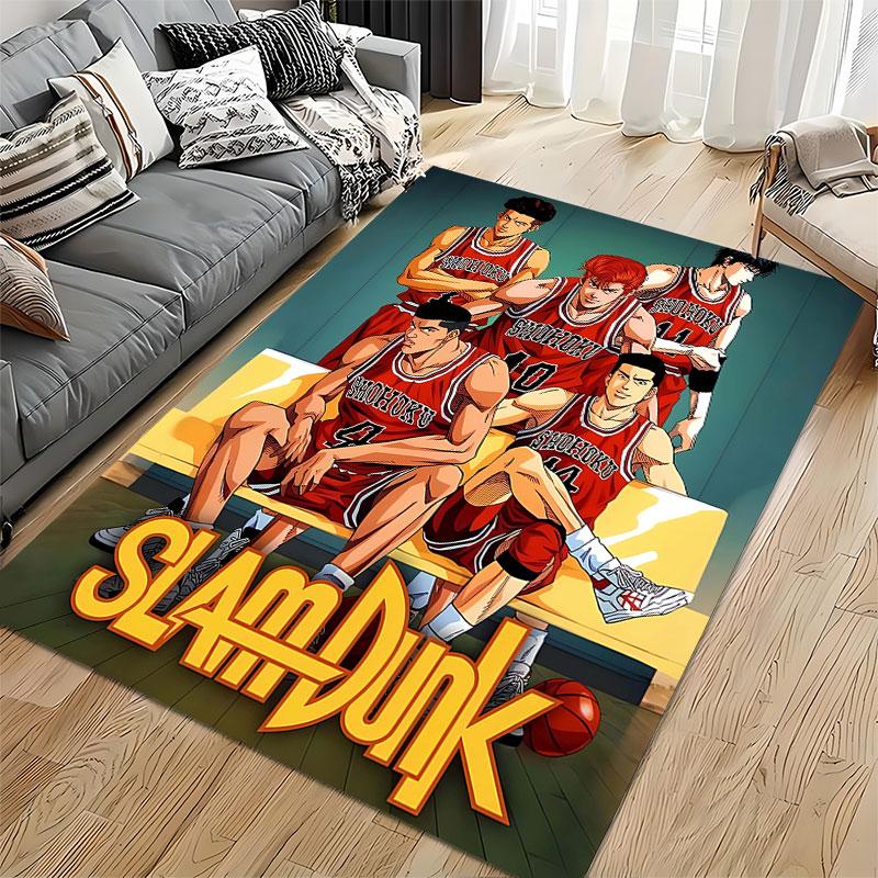 "Slam Dunk Anime Carpet Design" Suitable As a Non-slip Mat for the Living Room or Bedroom Sofa