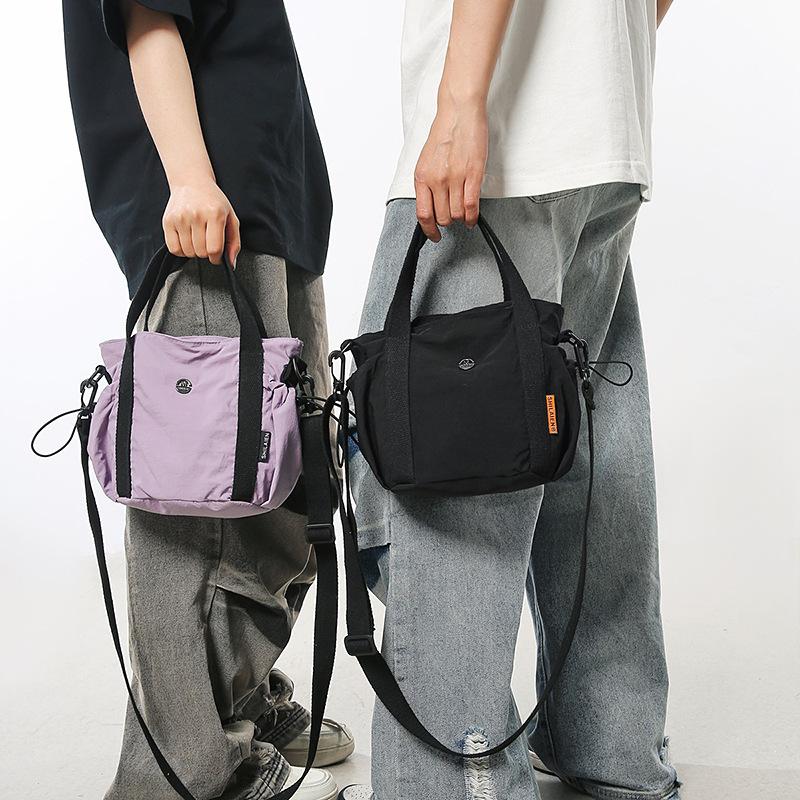 Crossbody bag women's shoulder bag simple commuter versatile tote bag casual canvas trendy sports mobile phone bag men