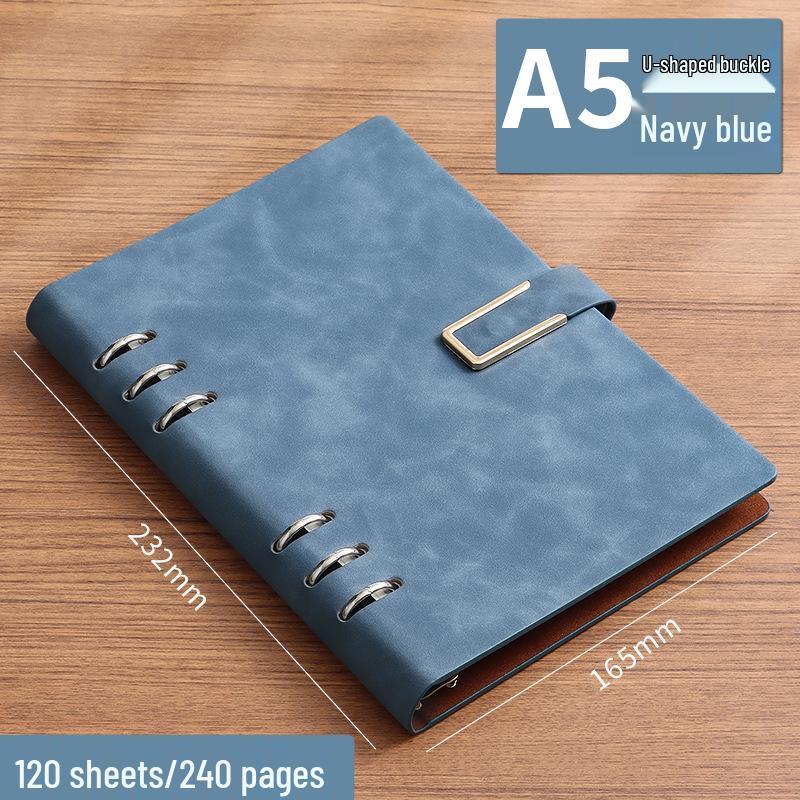 Customizable Simple Business Loose-Leaf Notebook Binder with Printable Logo