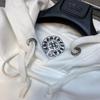 8081 CHROME HEARTS 2025 Nová jarná a jesenná nadrozmerná tenká mikina s kapucňou s logom v klasickom štýle pre páry