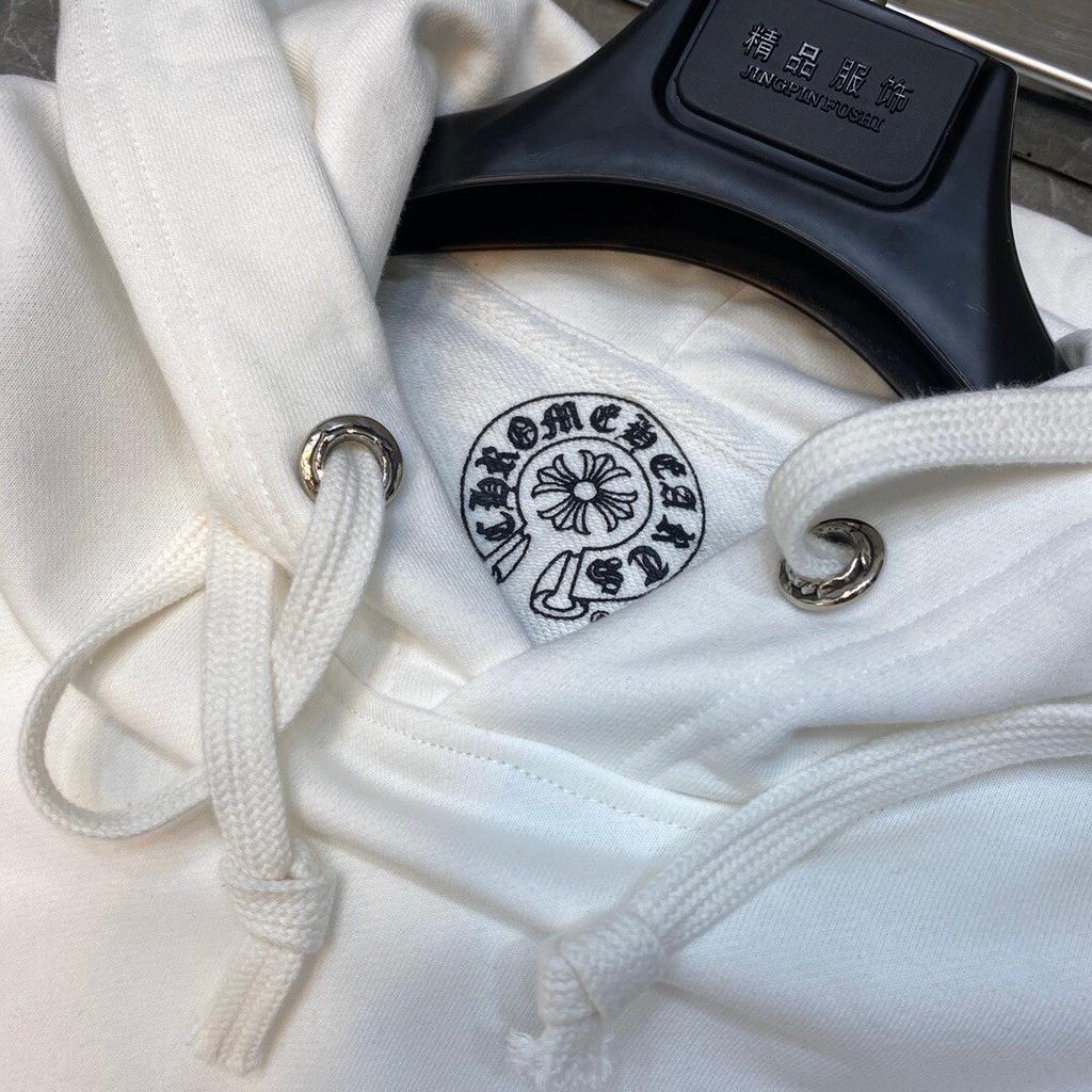 8081 CHROME HEARTS 2025 Nová jarná a jesenná nadrozmerná tenká mikina s kapucňou s logom v klasickom štýle pre páry