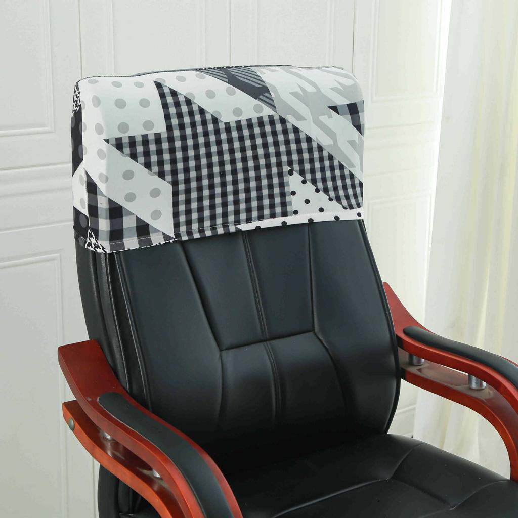 Elastic Boss Chair Headpillow Case Office Chair Cover Swivel Chair Headpillow Case Computer Chair Headpillow Seat Dustproof Head Cover