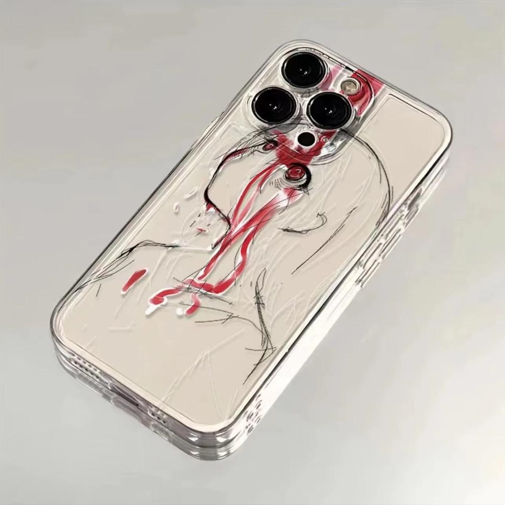 Japanese Punk Anime Girl Phone Case For Samsung Galaxy S26 S25 Ultra S24 S23 FE S22 S21 Plus S20 A73 Clear Bumper Cover