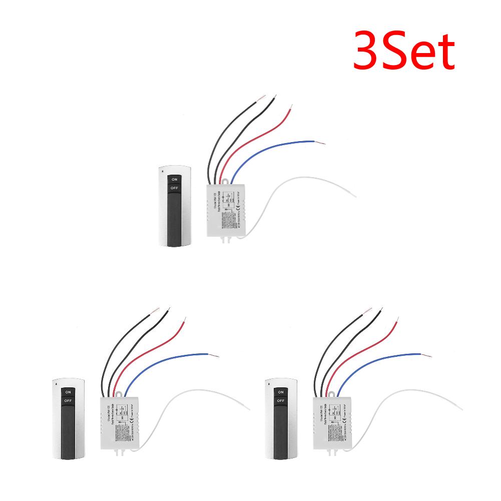 1 Ways ON/OFF 220V Wireless Remote Control Switch Receiver Transmitter for Light Lamp Digital Remote Control Switch