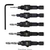 3XUF Multi Purpose 5 Piece Drill Bit Shank Design for Smooth Boring and Clean Edges Chamfering In Carpentry Work