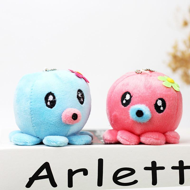 Adorable Octopus Plush Doll Keychain Cute Stuffed Animal Short Plush Toy For Bags