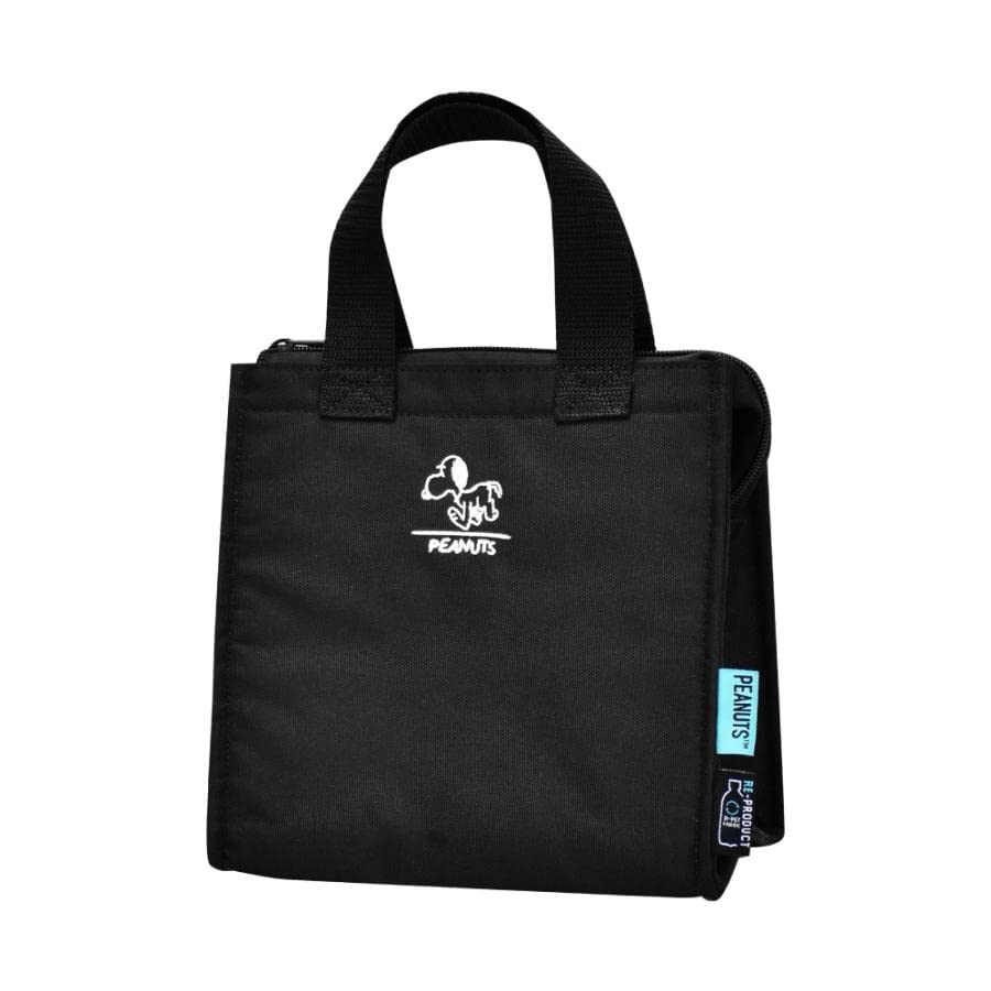 

Lunch tote M BK simple embroidery RE-PET