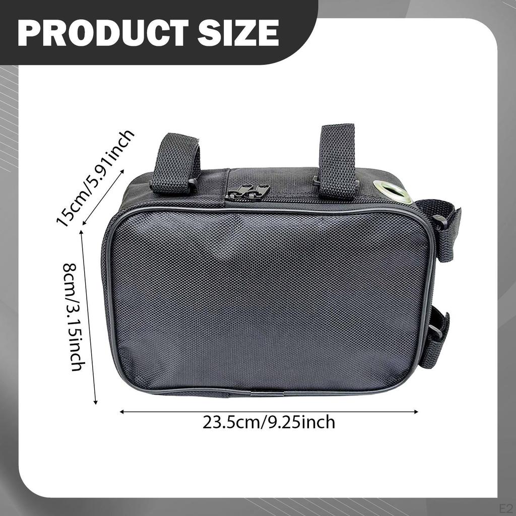 Ebike Battery Bag Cycling Pack Pocket Strap on Bicycle Frame Storage Top Tube Pouch for Folding