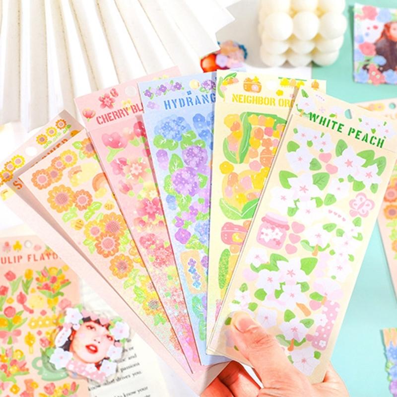 Cute Decorative Stickers Guka Accessories 8Pcs Cartoon Scrapbooking Stickers