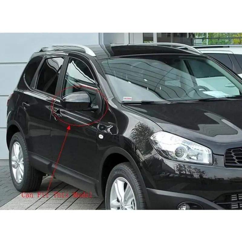For Nissan Qashqai 2007-2013 Car Sticker Rearview Side Mirror Cover Wing Cap Exterior Door Rear View Case Trim Housing Silver
