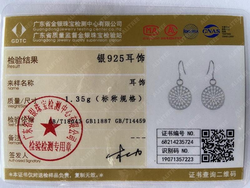 Cercei rotunzi din argint 925 Bijuterii de modă