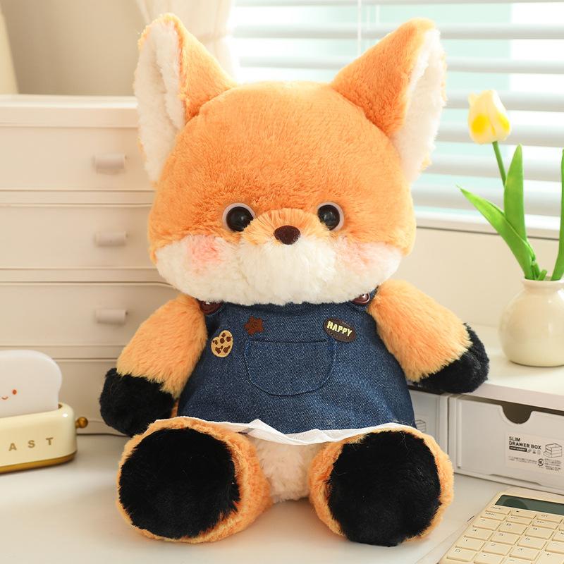 50cm simulation forest animal fox plush stuffed toy large horror prank toy kawaii bedroom decoration pillow birthday gift