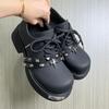 Punk Style Platform Derby Shoes Patent Leather Big Head Shoes Rivet Decoration Heightening Casual Men's shoes-X