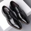 Men Formal Dress Shoe Black Leather Shoes Men Lace Up Point Toe Business Casual Shoes for Men Wedding Party Office shoes