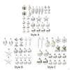 Christmas Baubles Hanging Pendants Silver Color Decorative Accessory Assorted for Fireplace Mantles
