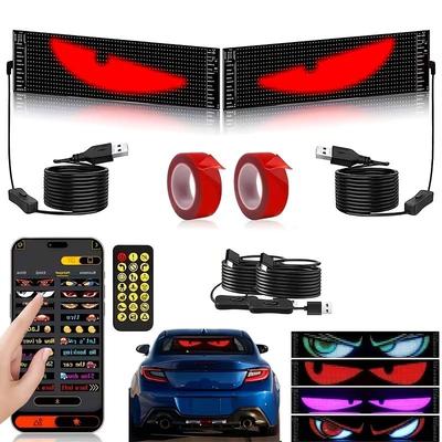 Devil Eye LED Display Screen USB Car Decoration Panel Light with Remote Control