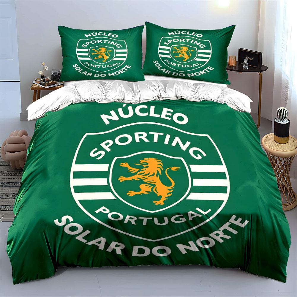 Leone dorato, logo Sporting. Set lenzuola Set copripiumino Copripiumini Federe(1 * Copripiumino 2 * Federe senza imbottitura per piumino)