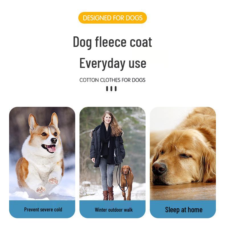 Palton Gros de Iarnă din Bumbac pentru Câini Mici și Mijlocii - Cald pentru Tot Corpul, Costum cu Patru Picioare